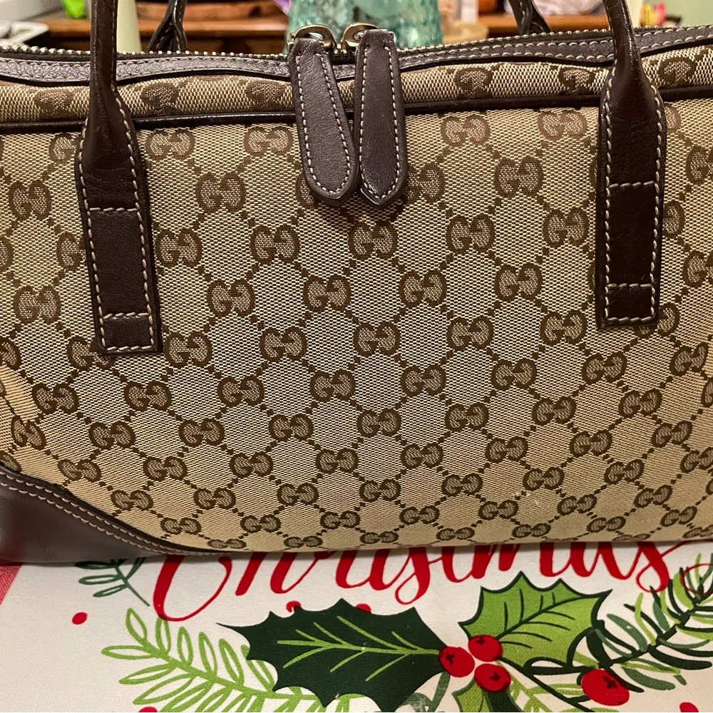 Gucci Beige and Brown Signature shoulder bag , original - Picture 5 of 16